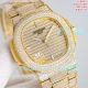 Luxury Replica PDF Factory Yellow Gold Iced Out Patek Philippe Nautilus 5719 Watch (4)_th.jpg